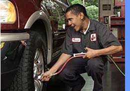 barrack filing tire with air